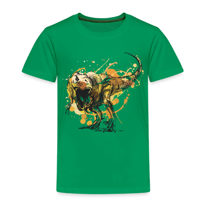 Kinder Premium T-Shirt - Dinosaurier- - T-Rex Design - Kelly Green