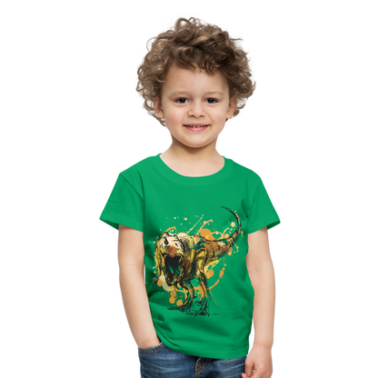 Kinder Premium T-Shirt - Dinosaurier- - T-Rex Design - Kelly Green