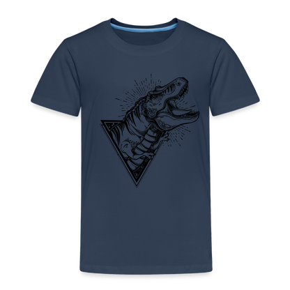 Kinder Premium T-Shirt - Dinosaurier - T-Rex Design - Navy