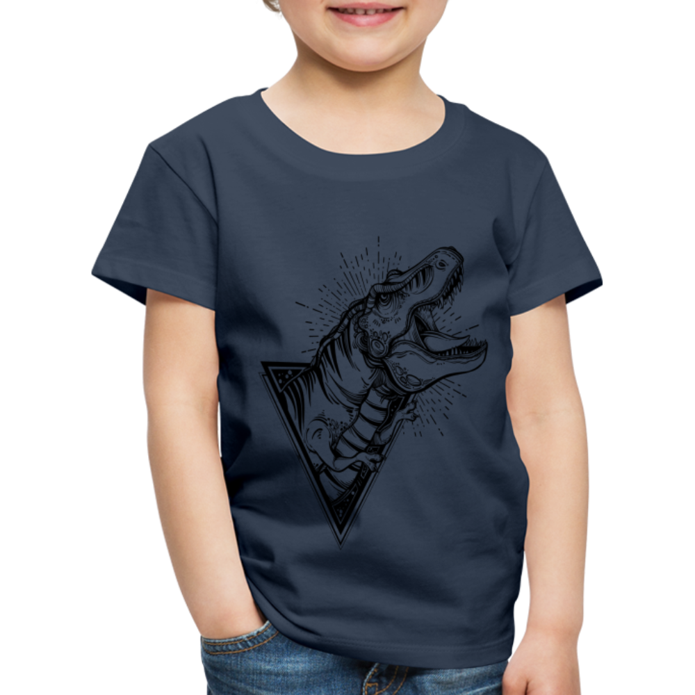 Kinder Premium T-Shirt - Dinosaurier - T-Rex Design - Navy