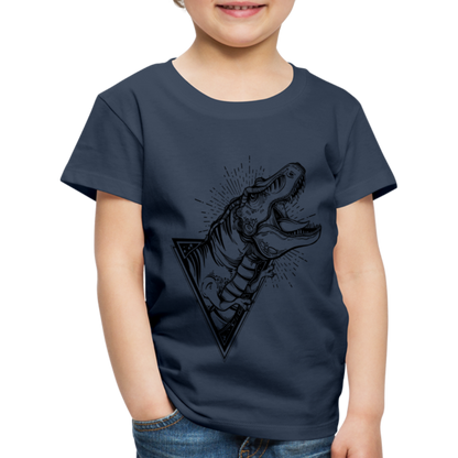 Kinder Premium T-Shirt - Dinosaurier - T-Rex Design - Navy