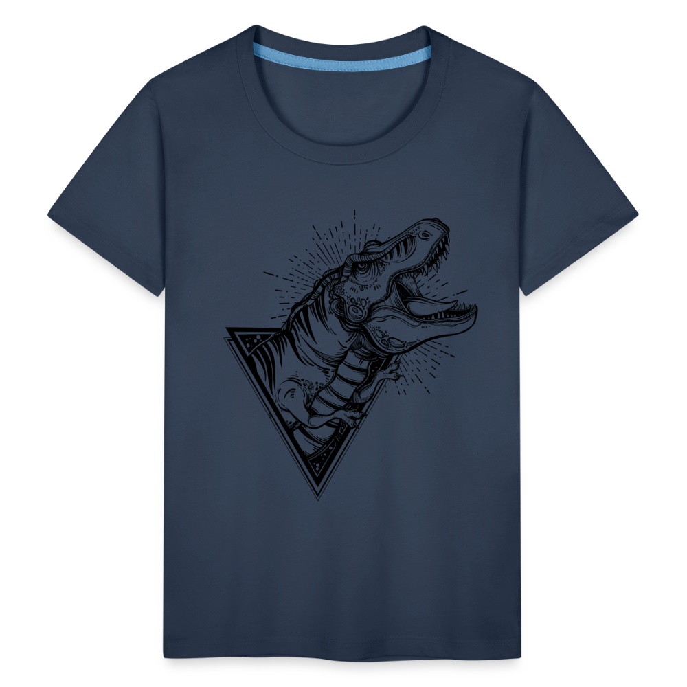 Kinder Premium T-Shirt - Dinosaurier - T-Rex Design - Navy