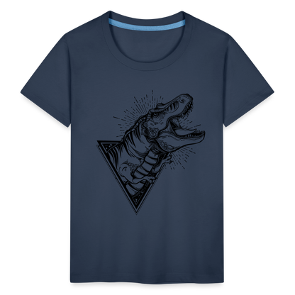 Kinder Premium T-Shirt - Dinosaurier - T-Rex Design - Navy