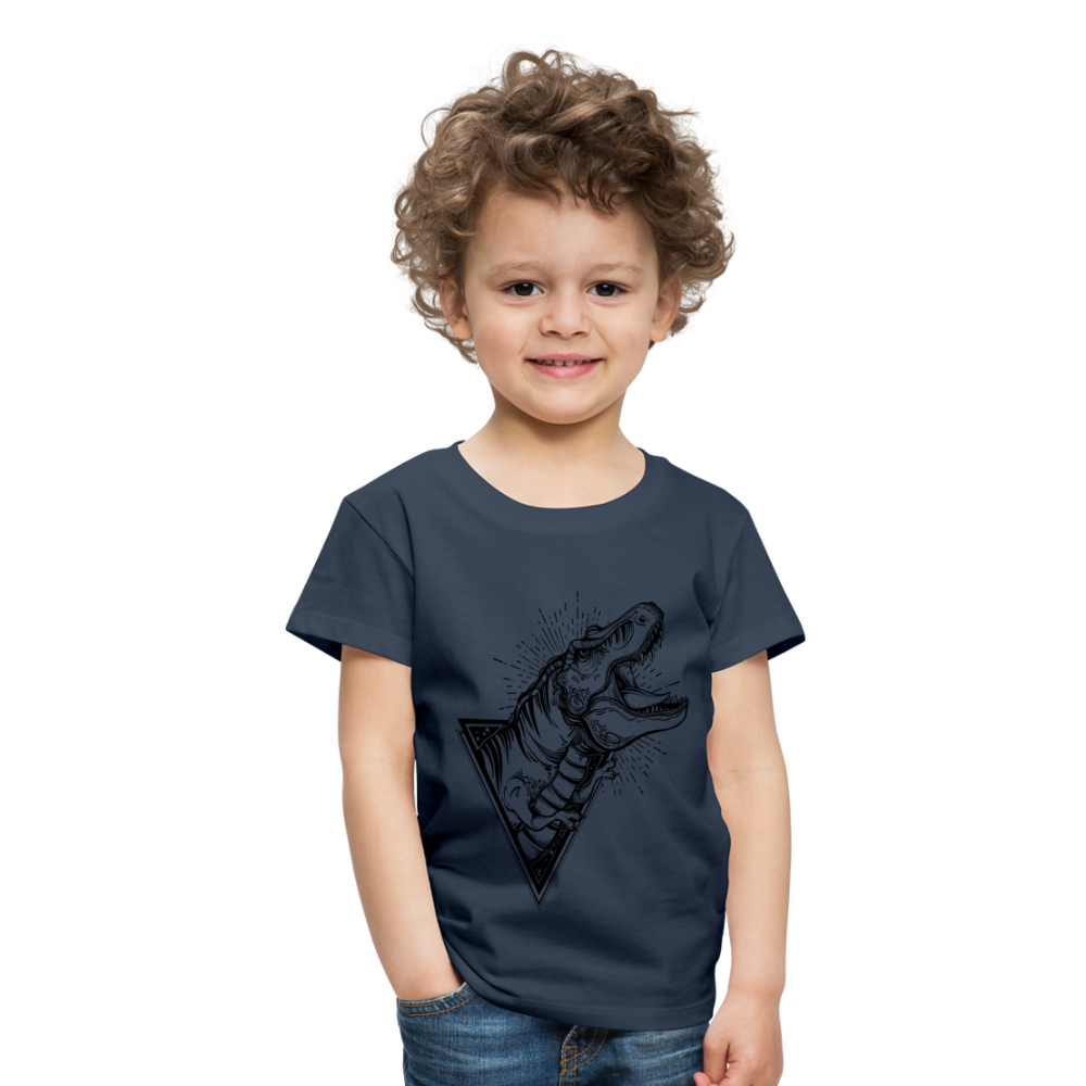 Kinder Premium T-Shirt - Dinosaurier - T-Rex Design - Navy