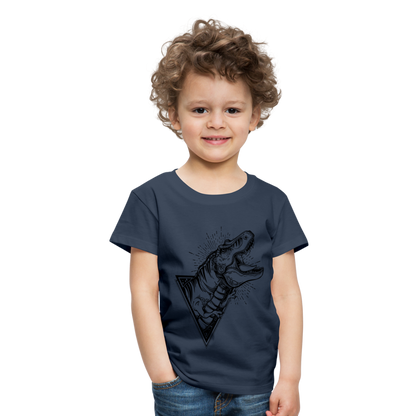 Kinder Premium T-Shirt - Dinosaurier - T-Rex Design - Navy