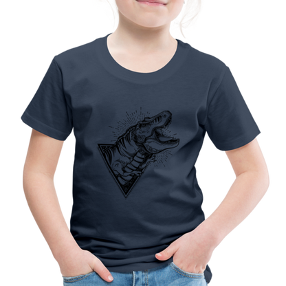 Kinder Premium T-Shirt - Dinosaurier - T-Rex Design - Navy