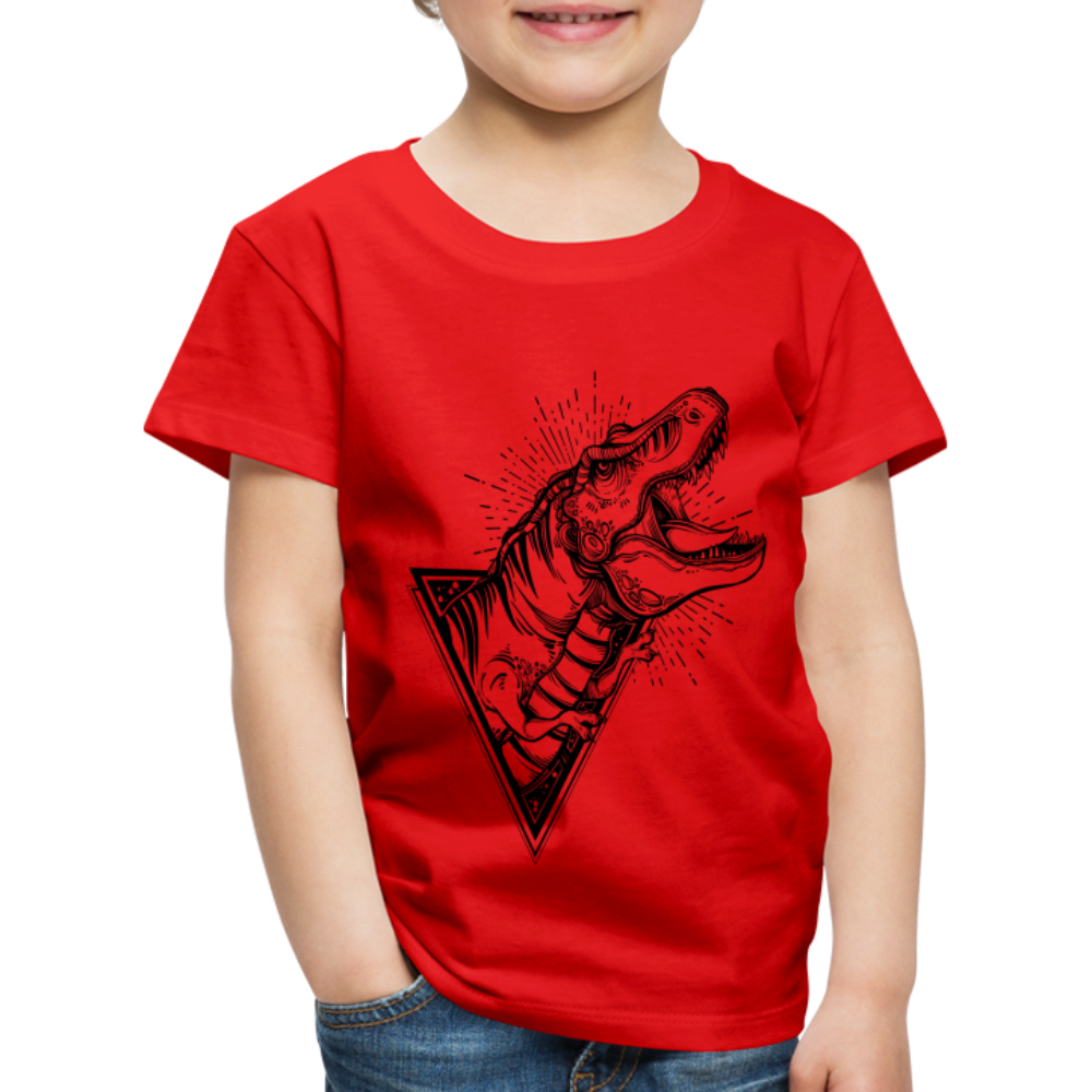 Kinder Premium T-Shirt - Dinosaurier - T-Rex Design - Rot