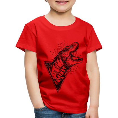 Kinder Premium T-Shirt - Dinosaurier - T-Rex Design - Rot