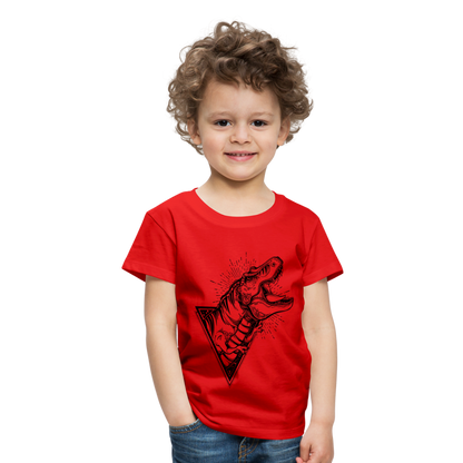 Kinder Premium T-Shirt - Dinosaurier - T-Rex Design - Rot