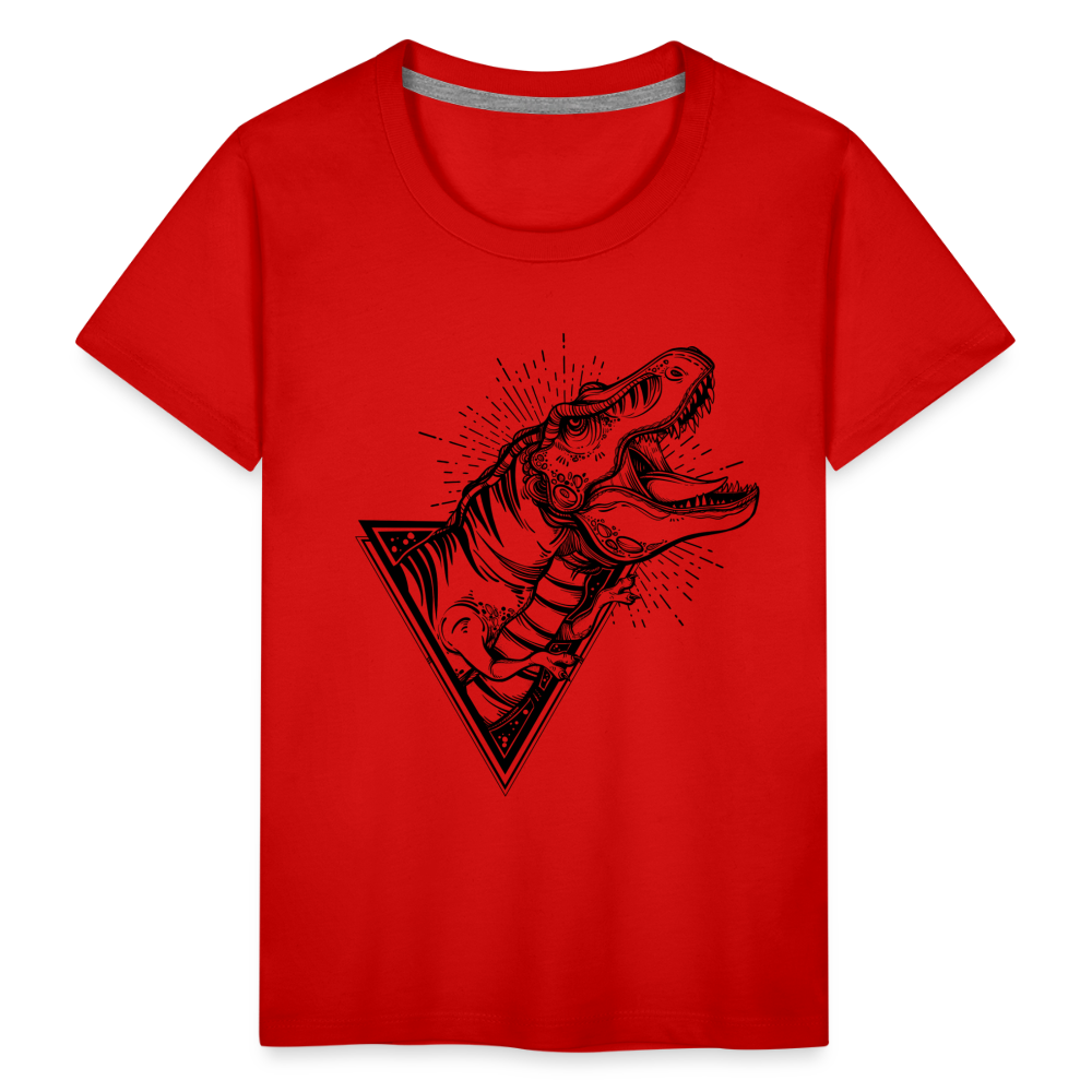 Kinder Premium T-Shirt - Dinosaurier - T-Rex Design - Rot