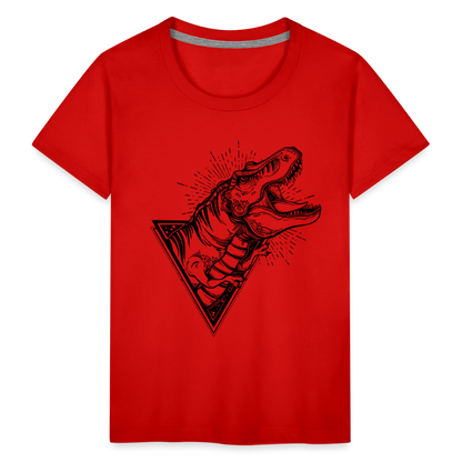 Kinder Premium T-Shirt - Dinosaurier - T-Rex Design - Rot