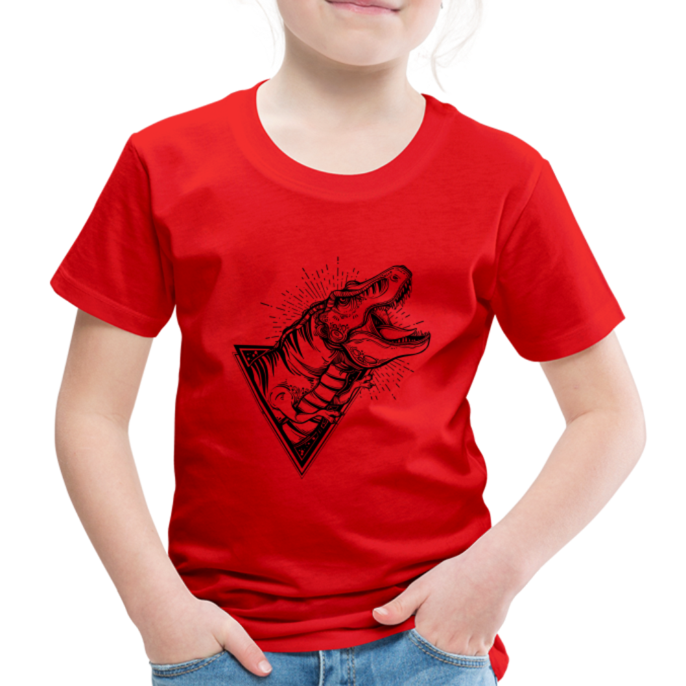 Kinder Premium T-Shirt - Dinosaurier - T-Rex Design - Rot