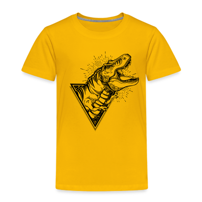 Kinder Premium T-Shirt - Dinosaurier - T-Rex Design - Sonnengelb