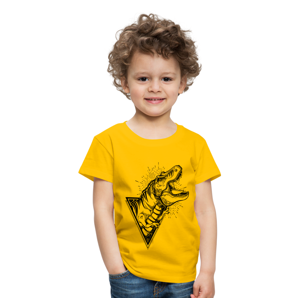 Kinder Premium T-Shirt - Dinosaurier - T-Rex Design - Sonnengelb