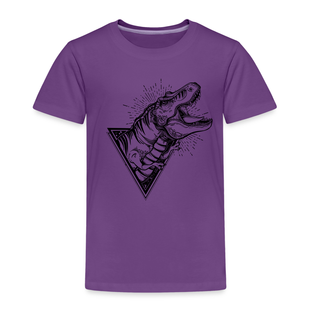 Kinder Premium T-Shirt - Dinosaurier - T-Rex Design - Lila