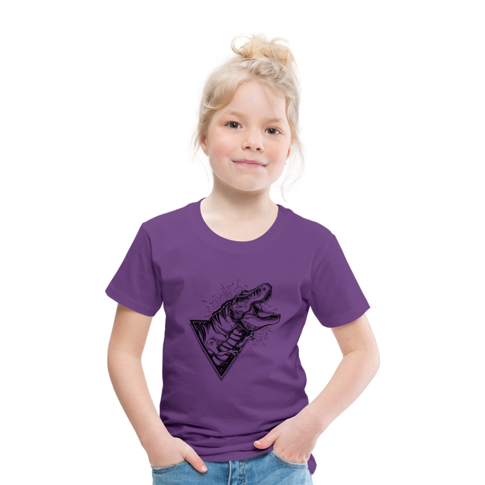 Kinder Premium T-Shirt - Dinosaurier - T-Rex Design - Lila