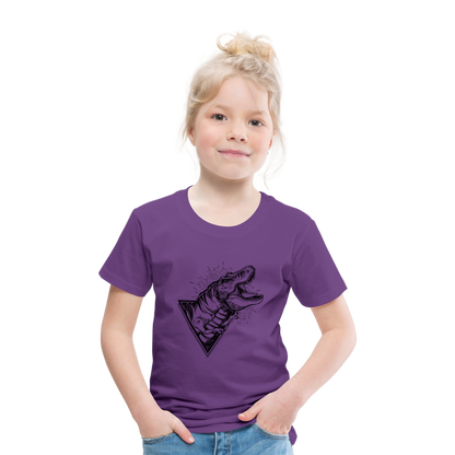 Kinder Premium T-Shirt - Dinosaurier - T-Rex Design - Lila