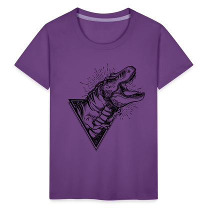 Kinder Premium T-Shirt - Dinosaurier - T-Rex Design - Lila