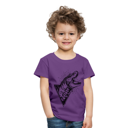 Kinder Premium T-Shirt - Dinosaurier - T-Rex Design - Lila