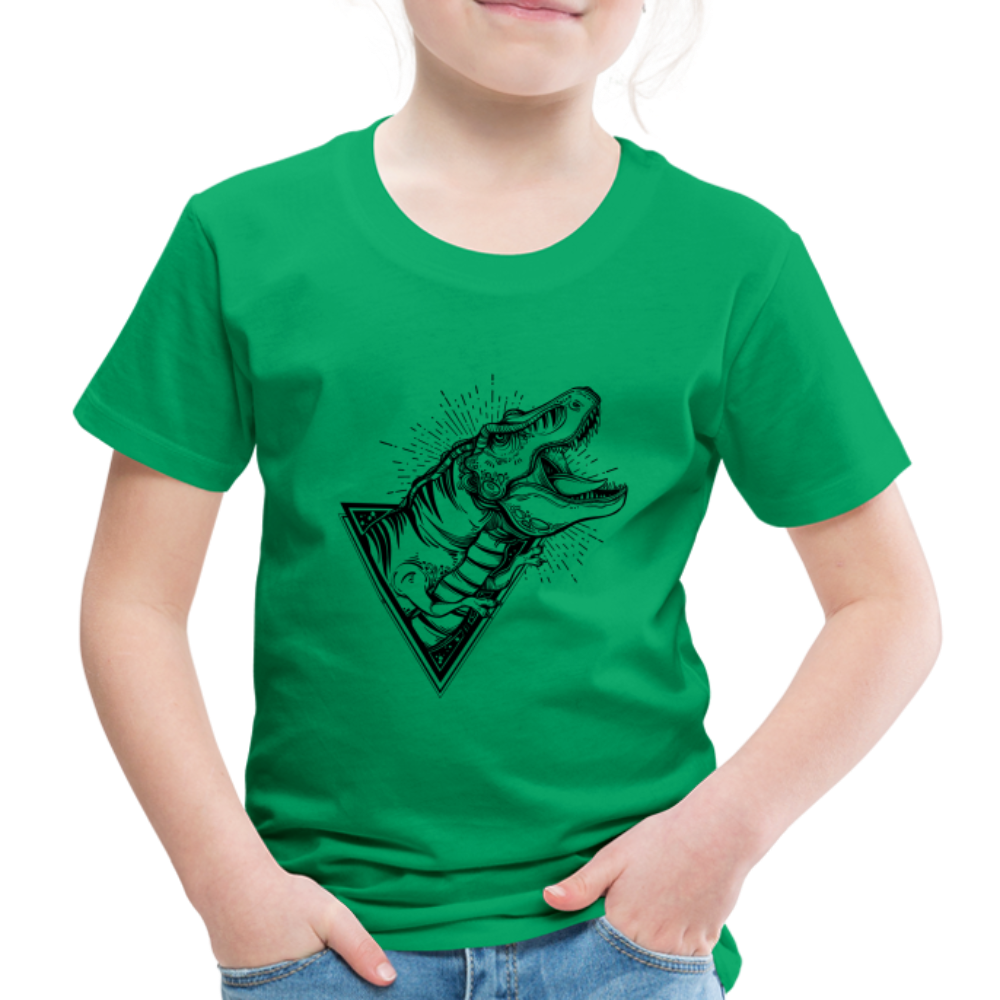 Kinder Premium T-Shirt - Dinosaurier - T-Rex Design - Kelly Green