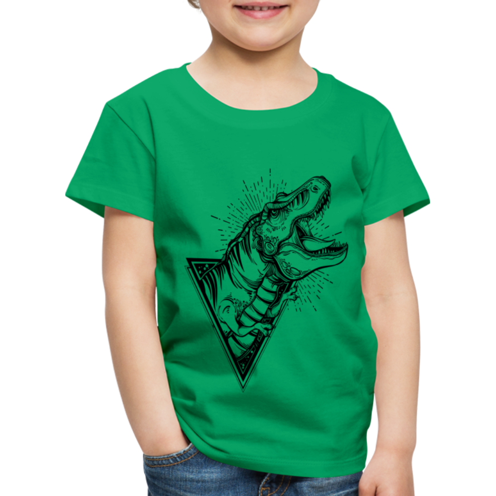 Kinder Premium T-Shirt - Dinosaurier - T-Rex Design - Kelly Green