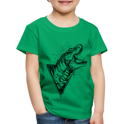 Kinder Premium T-Shirt - Dinosaurier - T-Rex Design - Kelly Green