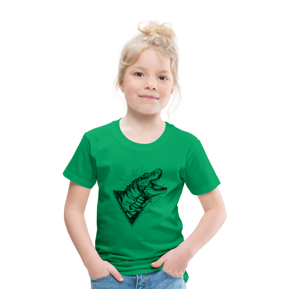 Kinder Premium T-Shirt - Dinosaurier - T-Rex Design - Kelly Green