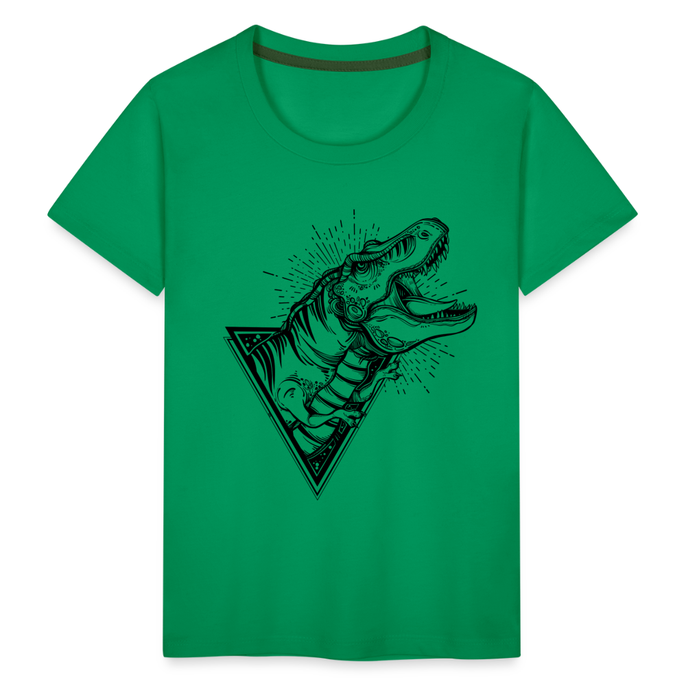 Kinder Premium T-Shirt - Dinosaurier - T-Rex Design - Kelly Green