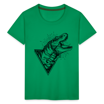 Kinder Premium T-Shirt - Dinosaurier - T-Rex Design - Kelly Green