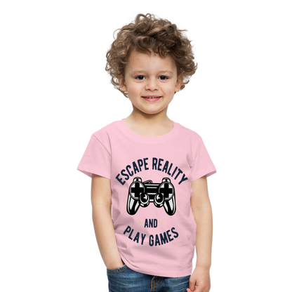 Kinder Premium T-Shirt - Gamer Play Games Design - Hellrosa