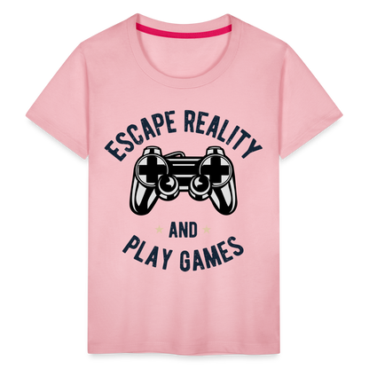 Kinder Premium T-Shirt - Gamer Play Games Design - Hellrosa