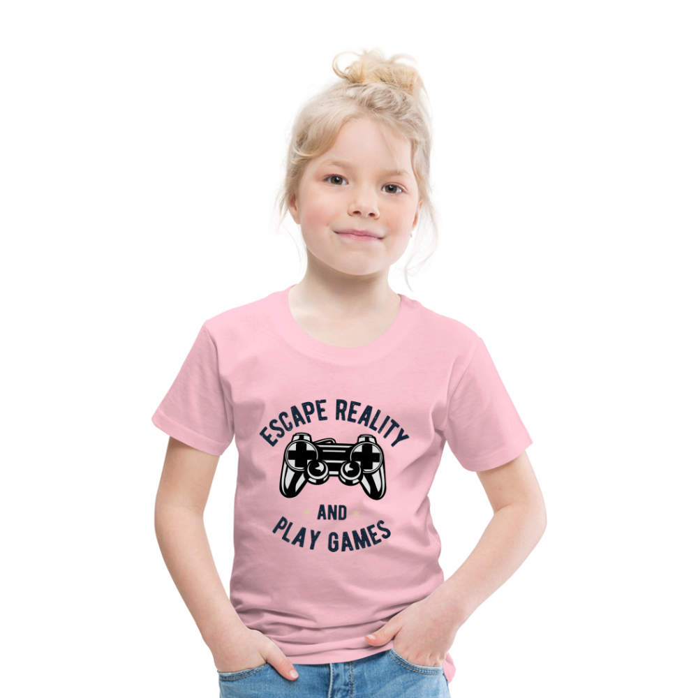 Kinder Premium T-Shirt - Gamer Play Games Design - Hellrosa