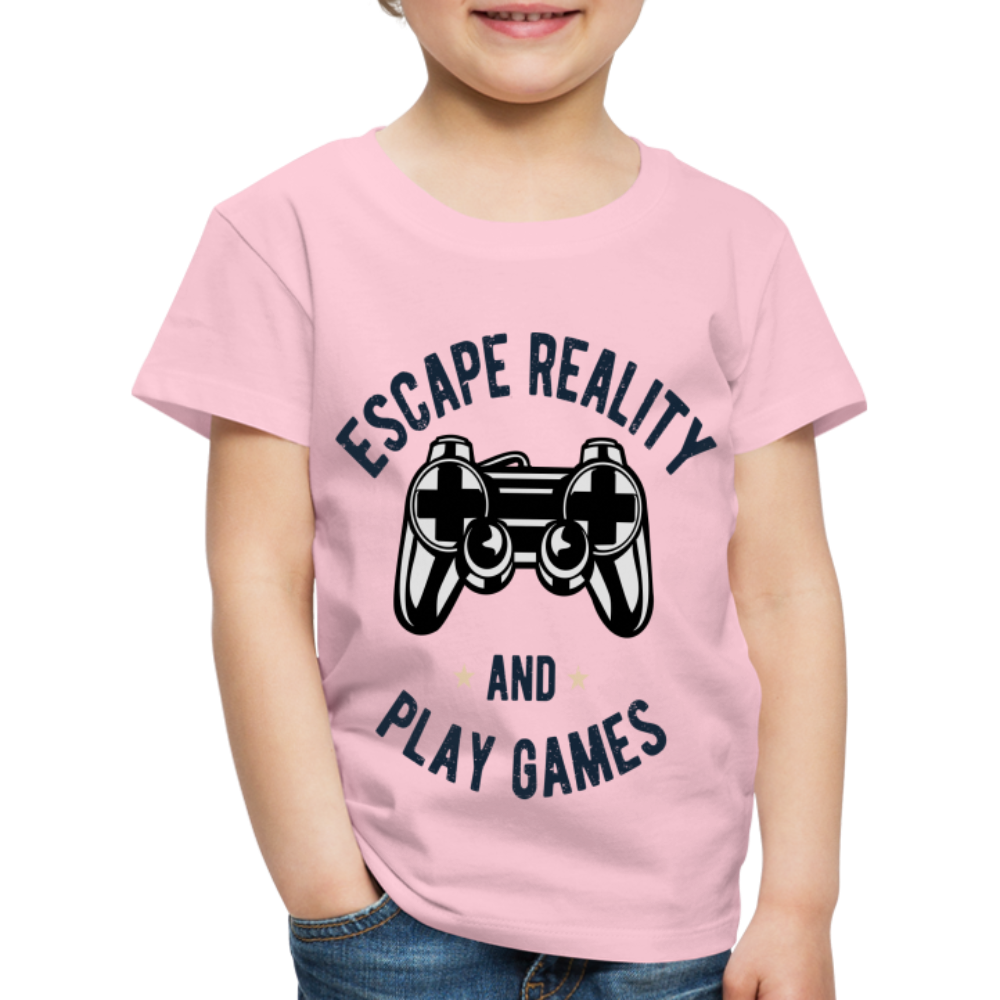 Kinder Premium T-Shirt - Gamer Play Games Design - Hellrosa