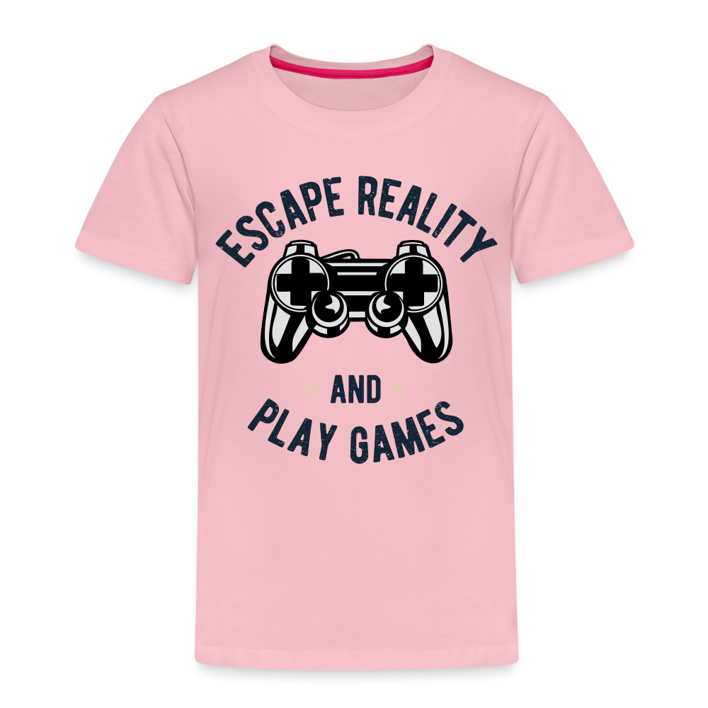 Kinder Premium T-Shirt - Gamer Play Games Design - Hellrosa