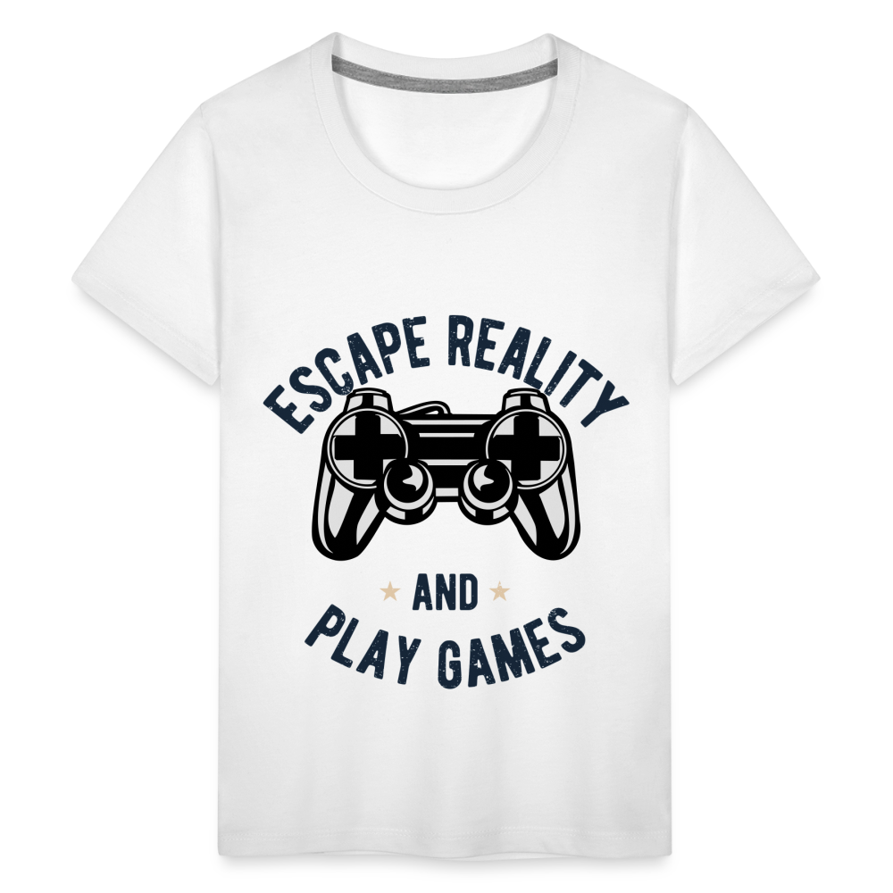 Teenager Premium T-Shirt - Gamer Design - weiß