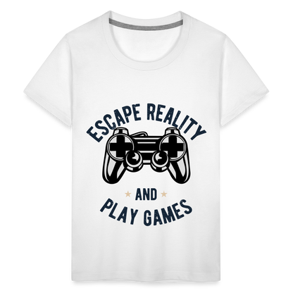 Teenager Premium T-Shirt - Gamer Design - weiß