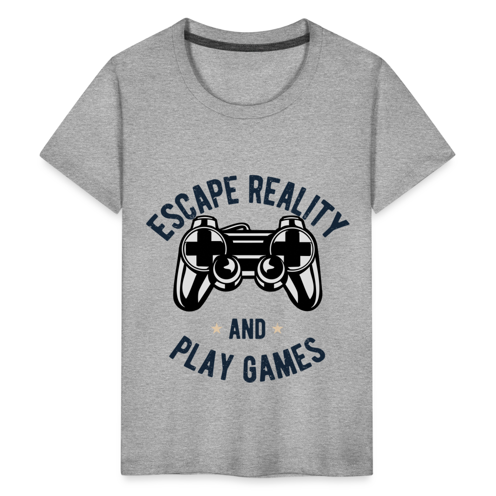 Teenager Premium T-Shirt - Gamer Design - Grau meliert