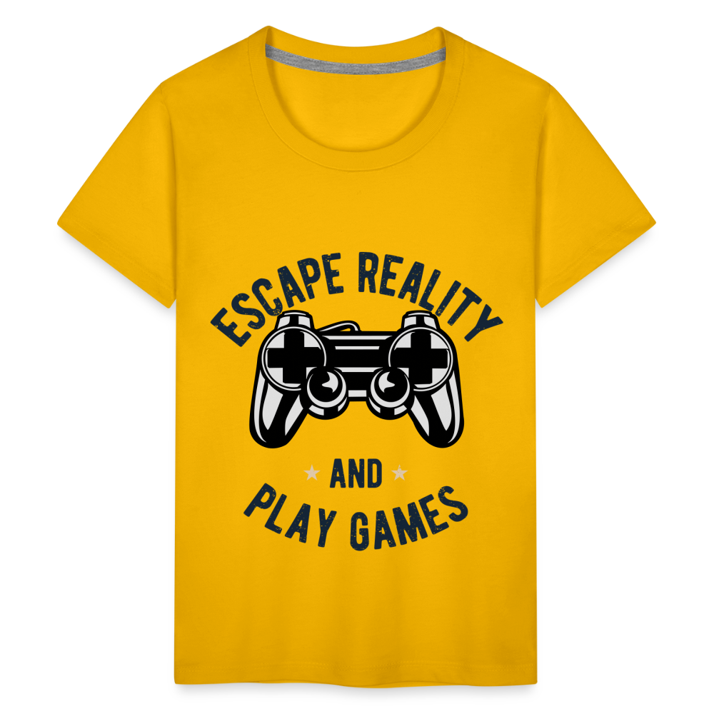 Teenager Premium T-Shirt - Gamer Design - Sonnengelb