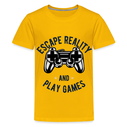 Teenager Premium T-Shirt - Gamer Design - Sonnengelb