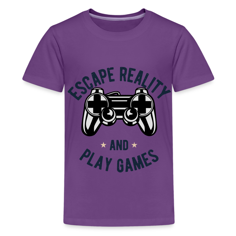 Teenager Premium T-Shirt - Gamer Design - Lila