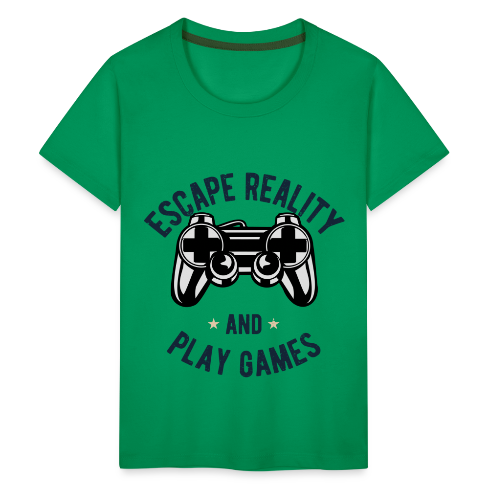 Teenager Premium T-Shirt - Gamer Design - Kelly Green