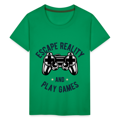 Teenager Premium T-Shirt - Gamer Design - Kelly Green