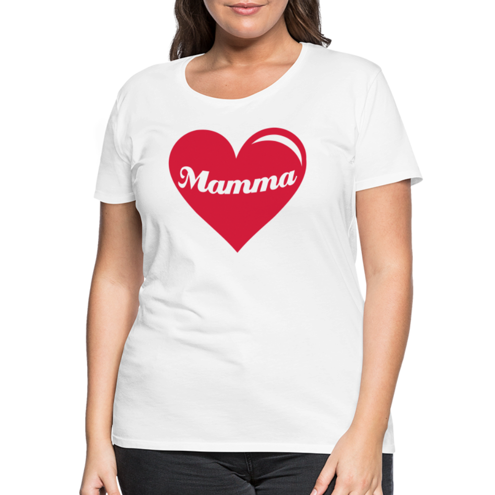 Frauen Premium T-Shirt - Mamma - Muttertags Design - weiß