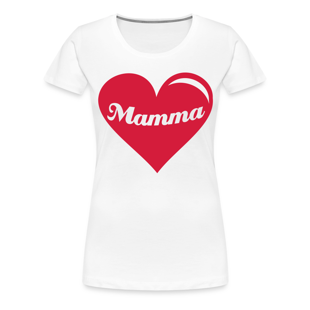 Frauen Premium T-Shirt - Mamma - Muttertags Design - weiß