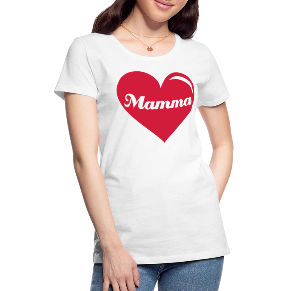 Frauen Premium T-Shirt - Mamma - Muttertags Design - weiß