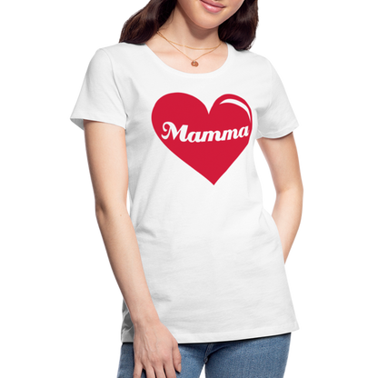 Frauen Premium T-Shirt - Mamma - Muttertags Design - weiß