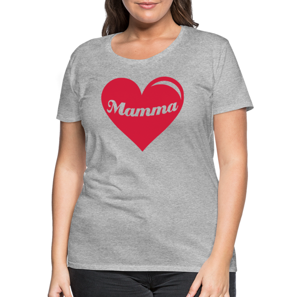 Frauen Premium T-Shirt - Mamma - Muttertags Design - Grau meliert