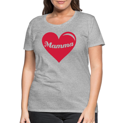 Frauen Premium T-Shirt - Mamma - Muttertags Design - Grau meliert