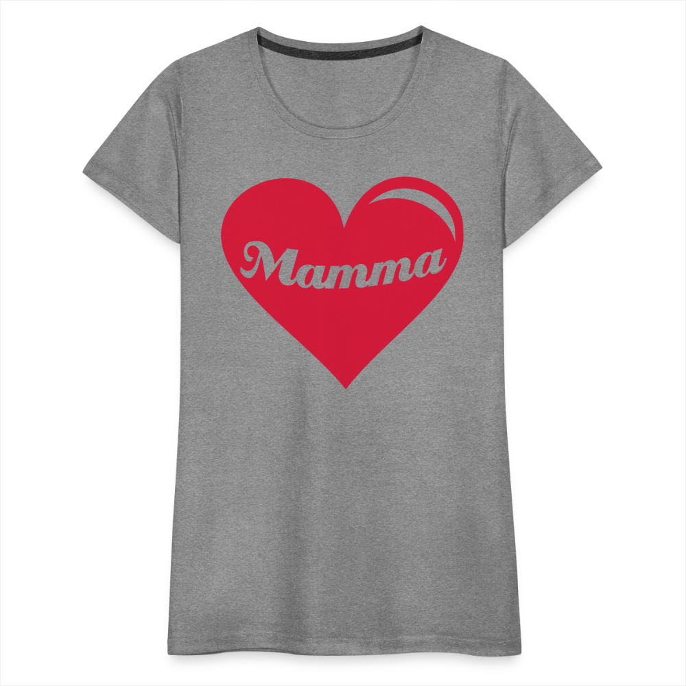 Frauen Premium T-Shirt - Mamma - Muttertags Design - Grau meliert