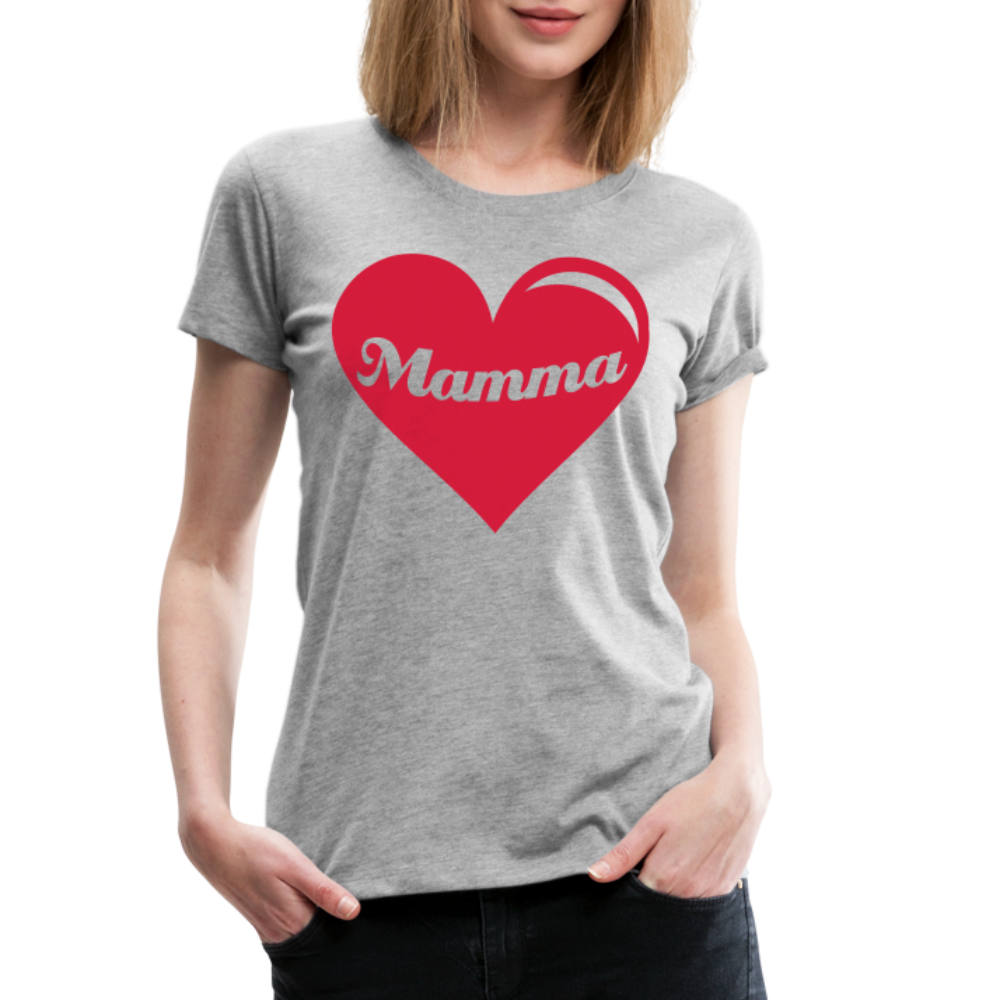 Frauen Premium T-Shirt - Mamma - Muttertags Design - Grau meliert